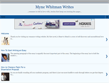 Tablet Screenshot of mynewhitmanwrites.com